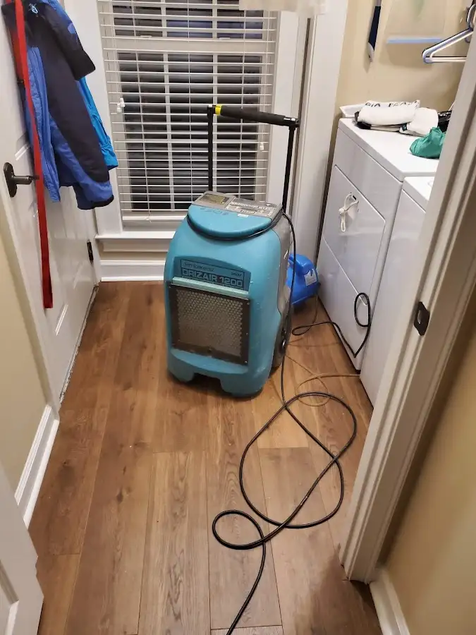 Commercial dehumidifier deployed for Flood Damage Cleanup in Good Hope