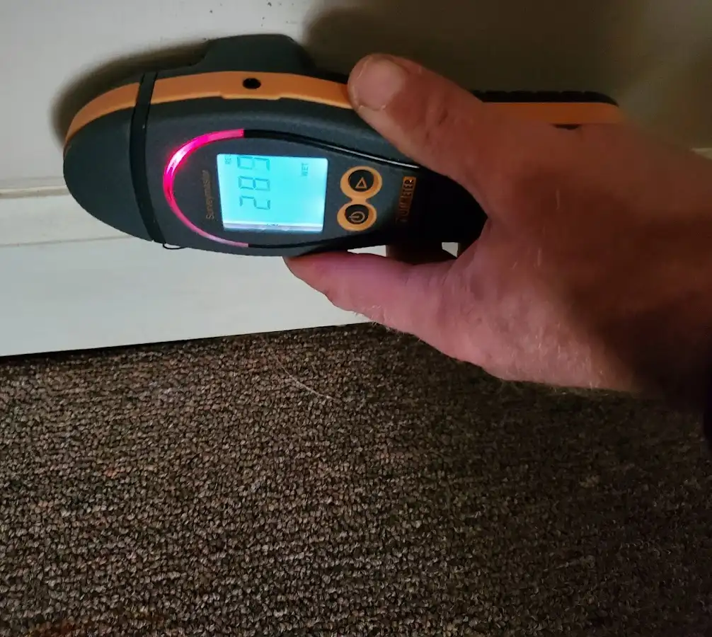 Moisture detection at baseboard during Mold Inspection & Testing in Good Hope